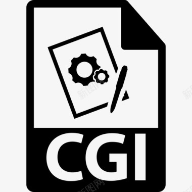 CGI文件格式符号界面文件格式图标图标