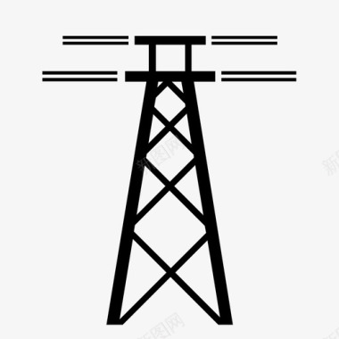 电网电力线线路图标图标
