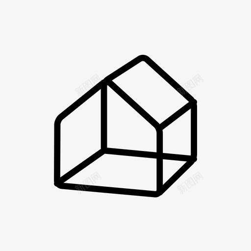 房屋框架结构框架图标svg_新图网 https://ixintu.com 100icons100days 3d Beccoashea 建筑 形式 房屋框架 框架 结构