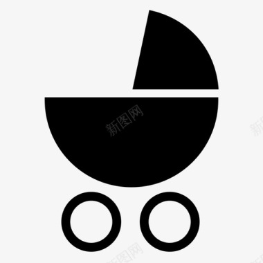 婴儿车儿子父母图标图标