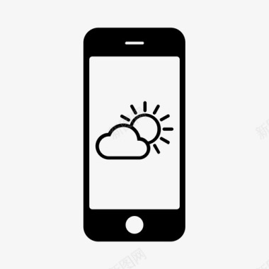 手机天气智能手机科技图标图标
