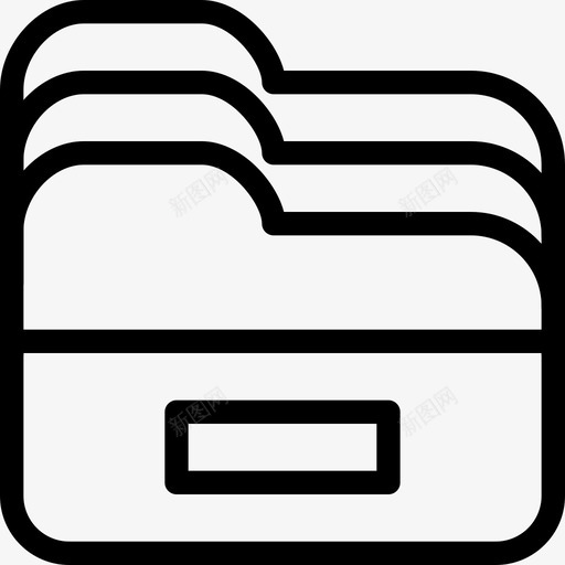 文件夹线图标管理svg_新图网 https://ixintu.com 保存 存储 形状 技术 文件夹 标志 用户界面 管理 线图标 组织