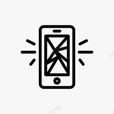 坏电话智能手机iphone图标图标