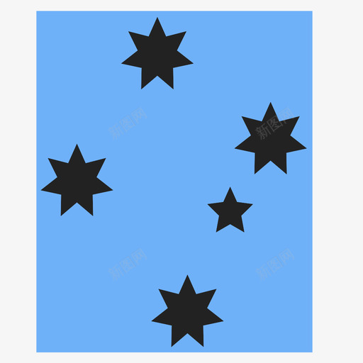 星星澳大利亚星座图标svg_新图网 https://ixintu.com 十字 南方 星座 星星 澳大利亚
