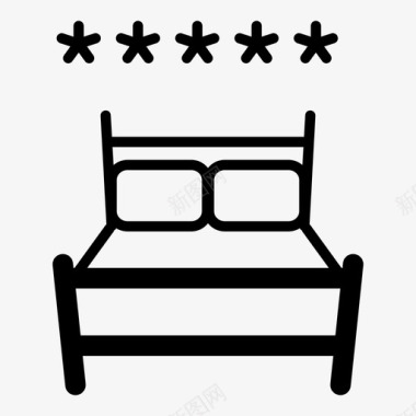 酒店等级睡眠房间图标图标
