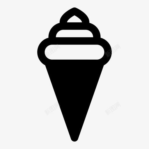 冰淇淋筒威化饼口味图标svg_新图网 https://ixintu.com 冰淇淋 冰淇淋筒 口味 吃 威化蛋卷 威化饼 戳 打击 食物 饭
