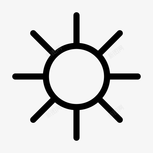太阳阳光晴朗的天气图标svg_新图网 https://ixintu.com 亮度 发光 太阳 对比 晴朗的天气 照亮 阳光