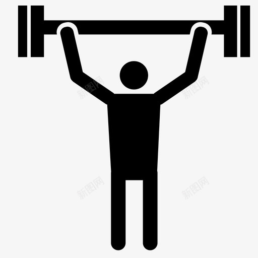 举重锻炼健身房图标svg_新图网 https://ixintu.com 举重 人 健身房 强壮 运动 锻炼