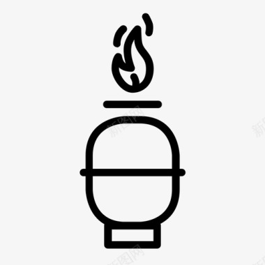 燃气燃烧器丙烷罐汽油图标图标