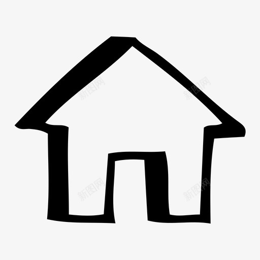住宅房地产屋顶图标svg_新图网 https://ixintu.com 住宅 屋顶 房地产 房屋 手 素描 素描涂鸦 结构