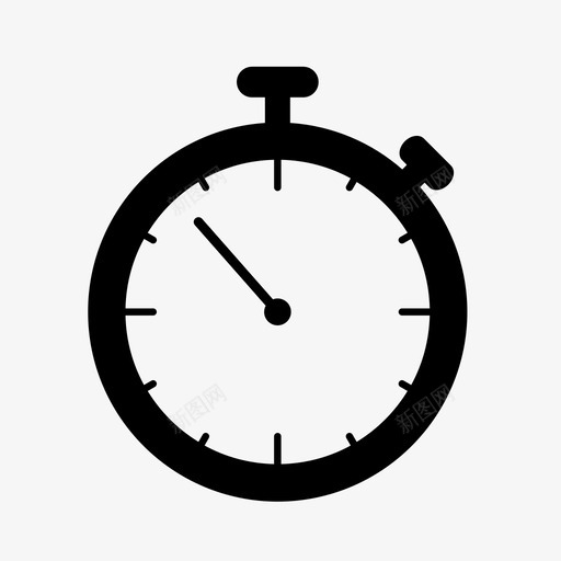 秒表滴答器计时器图标svg_新图网 https://ixintu.com 滴答器 秒表 计时 计时器