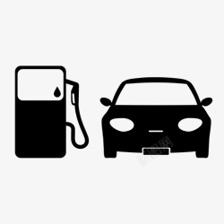 燃油泵加油站汽车充电图标高清图片