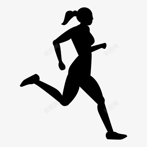 跑步女子田径图标svg_新图网 https://ixintu.com xc 人 女子 比赛 田径 短跑 越野 跑步 运动