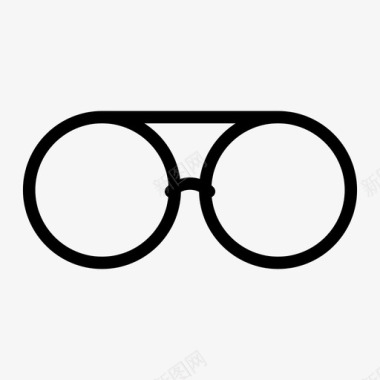 飞行员样式眼镜视力图标图标
