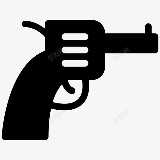 枪实体图标标志svg_新图网 https://ixintu.com 实体图标 射击 左轮手枪 形状 插图 枪 标志 火 物体 物体实心 设备 设计