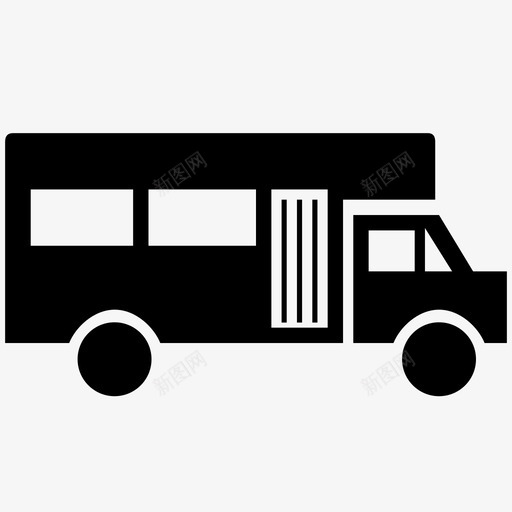 公共汽车客车交通工具图标svg_新图网 https://ixintu.com 交通工具 公共汽车 卡车 客车 车辆