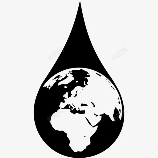 节约用水水滴绿色环保图标svg_新图网 https://ixintu.com 地球水 水滴 绿色环保 节水器 节约用水