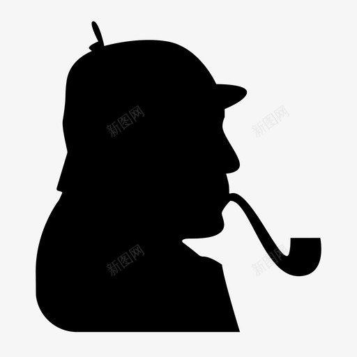福尔摩斯虚构人物侦探图标svg_新图网 https://ixintu.com 书中人物 侦探 剪影 福尔摩斯 虚构人物