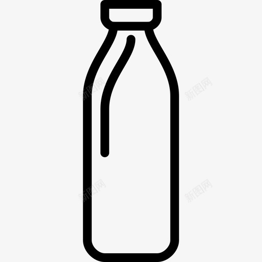 牛奶瓶容器牛图标svg_新图网 https://ixintu.com 塑料 容器 牛 牛奶瓶 玻璃 白色 食品和饮料