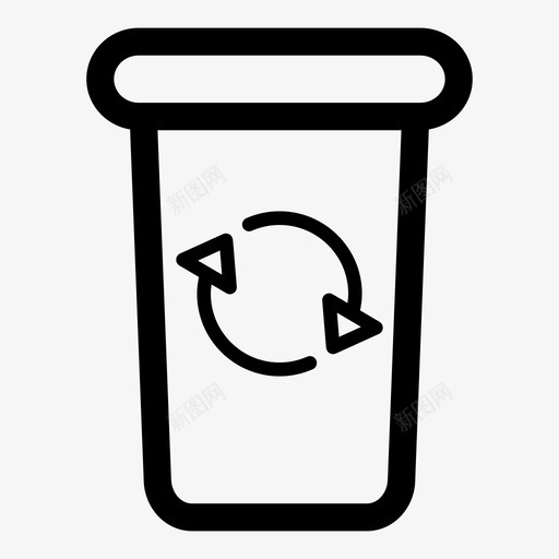 回收站垃圾可持续性图标svg_新图网 https://ixintu.com 分离 可再生 可持续性 回收站 垃圾 绿色
