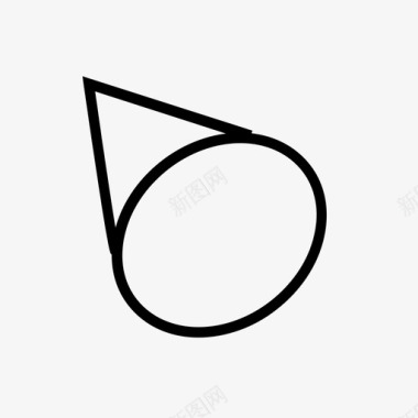 圆锥三角形形状图标图标