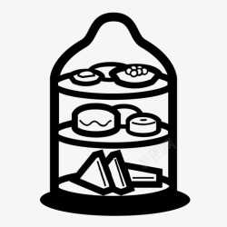 茶座icon茶饼摊烤饼茶饼图标高清图片