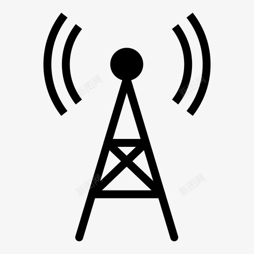 无线电塔传输信号无线电信号图标svg_新图网 https://ixintu.com 传输信号 信标 发射 无线电信号 无线电塔 蜂窝塔