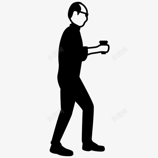 与咖啡同行男人早晨图标svg_新图网 https://ixintu.com 与咖啡同行 人 剪影 早晨 男人 纪录片图标