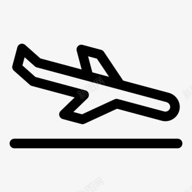 起落架故障飞机跑道图标图标