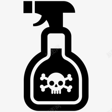 喷雾瓶预防措施有毒图标图标