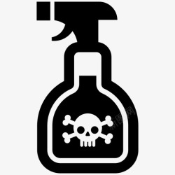 干洗喷雾喷雾瓶预防措施有毒图标高清图片