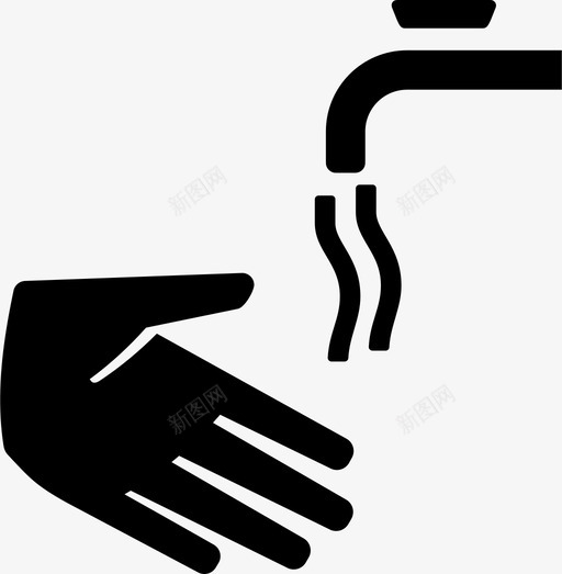 洗手洗手间水龙头图标svg_新图网 https://ixintu.com 公共厕所 卫生 厕所 废厕所 水 水龙头 洗手 洗手间 盥洗室 马桶