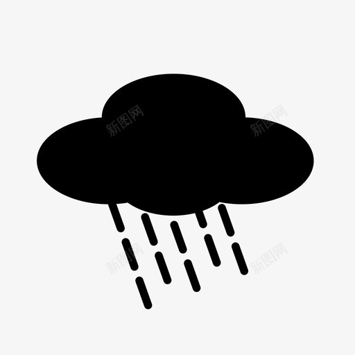 云雨预报自然图标svg_新图网 https://ixintu.com 云雨 天气 自然 雨 预报 风暴