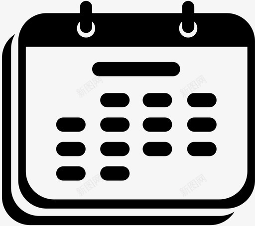 日历年度每周图标svg_新图网 https://ixintu.com 事件 会议 年度 日历 日程表 时间 每周 每月