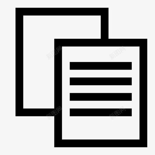 文档行页面图标svg_新图网 https://ixintu.com 图标 工作表 形状 文本 文档 白纸 简单 简单卷曲图标 纸张 行 表单 页面