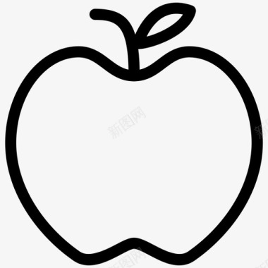 苹果形状营养图标图标
