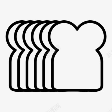 面包面包片面包条图标图标