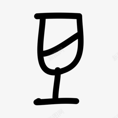 葡萄酒酒杯wacom图标图标
