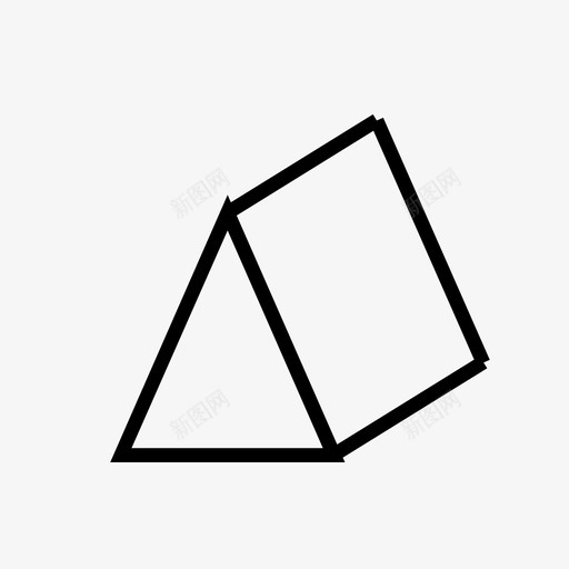 三角形形状棱锥体图标svg_新图网 https://ixintu.com 三角形 几何体 图形 对象 形状 棱柱体 棱锥体