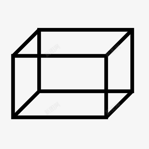 矩形形状对象图标svg_新图网 https://ixintu.com 体积 几何体 图形 对象 形状 框 矩形