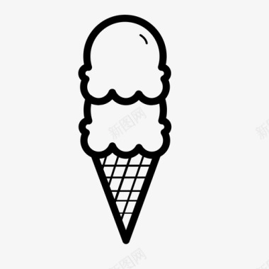 冰淇淋筒招待糖果图标图标