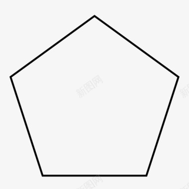 五边形几何学多边形图标图标