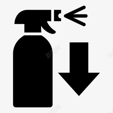 低喷雾喷雾瓶杀虫剂图标图标