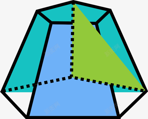 五角金字塔的截头台三维形状图标svg_新图网 https://ixintu.com 三维 五角金字塔的截头台 形状 物体