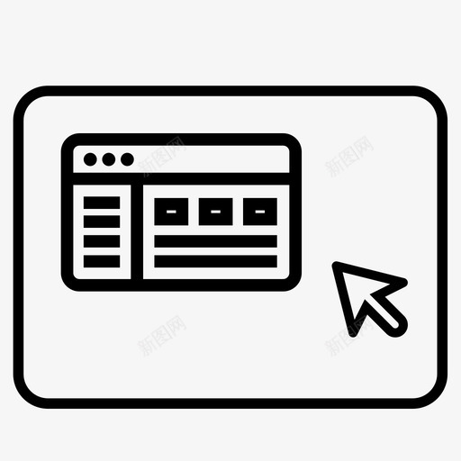 浏览器横幅单击图标svg_新图网 https://ixintu.com internet 光标 单击 显示 横幅 浏览器 程序员 窗口 鼠标