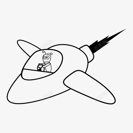 外星飞船太空相遇火箭图标svg_新图网 https://ixintu.com 外太空 外星 外星飞船 太空相遇 火箭