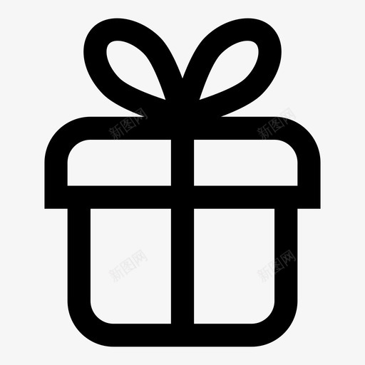 礼物打开包装图标svg_新图网 https://ixintu.com 冬季 包装 商店 惊喜 打开 礼物 购物 购物者