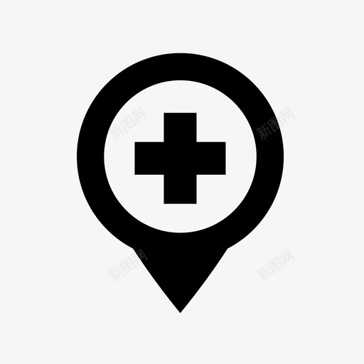 地图标记地理定位健康svg_新图网 https://ixintu.com pin 健康 医生 医疗 地图标记 地理定位 定位