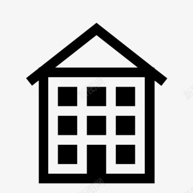 建筑房地产庇护所图标图标