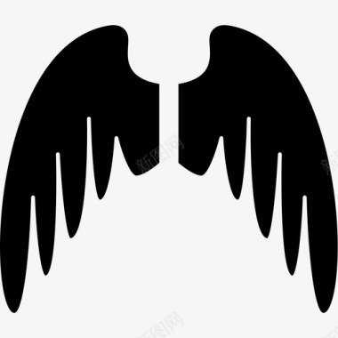 翅膀旅行徽章图标图标